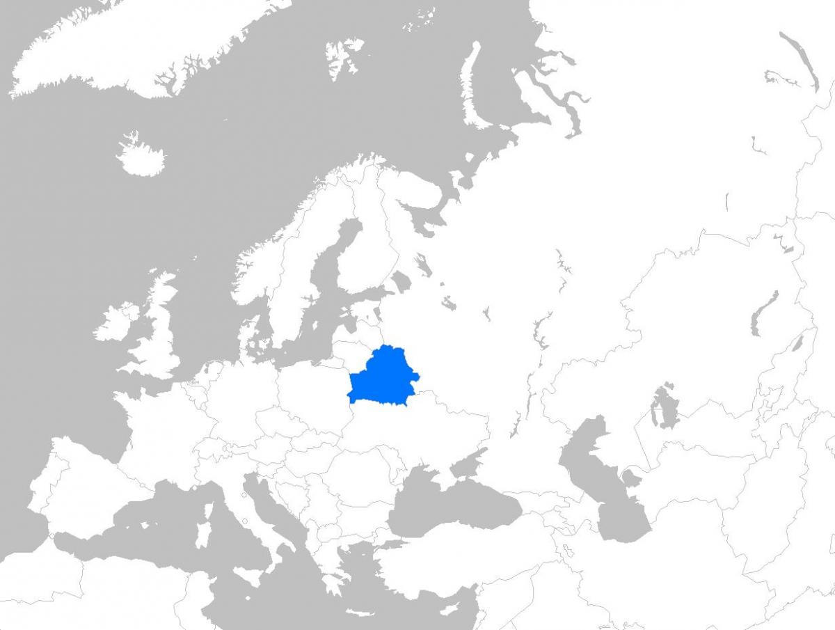 Karta Bjelorusije Europi