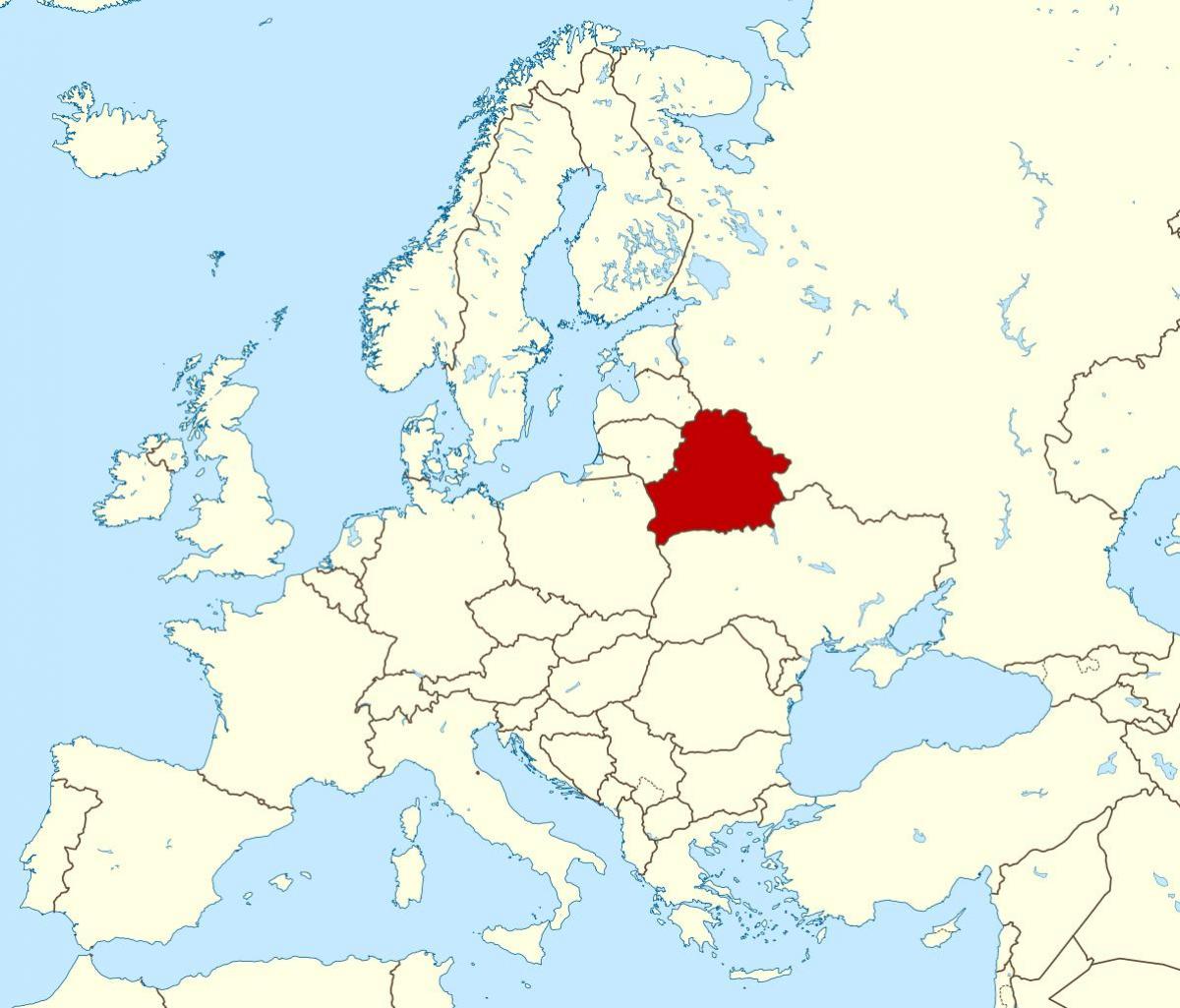 Lokacija Bjelorusije na karti svijeta